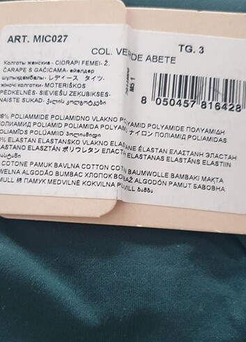 l Beden Calzedonia 3 beden 