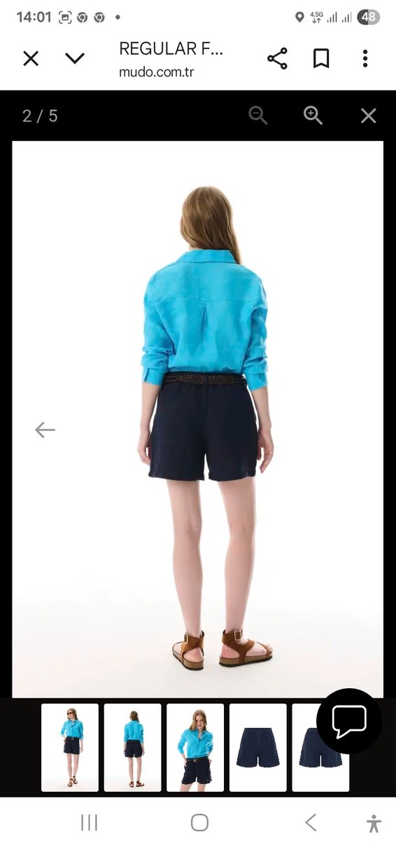 Mudo keten Şort - Görsel 2