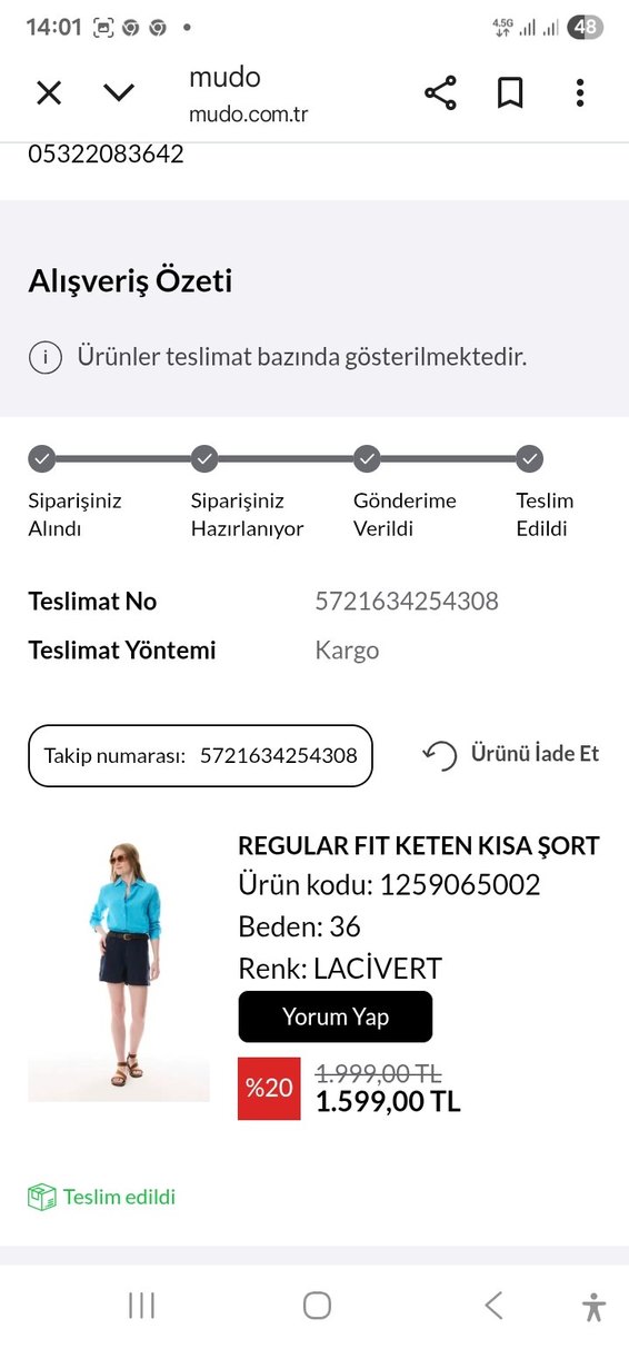 Mudo keten Şort - Görsel 5