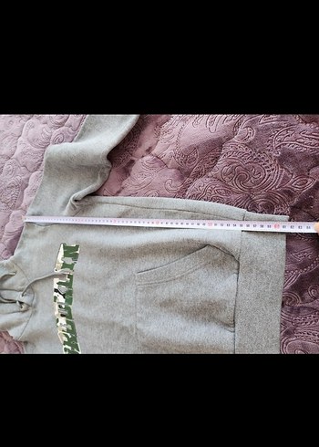 Gri Kapüşonlu Brooklyn Baskılı Sweatshirt - Görsel 7