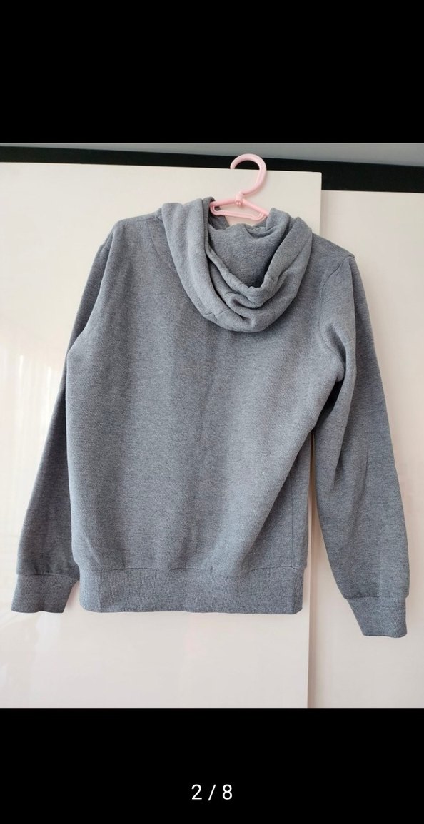 Gri Kapüşonlu Brooklyn Baskılı Sweatshirt - Görsel 3