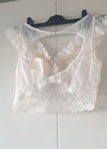 Beyaz Dantel Bohem Midi Bralet - Görsel 5