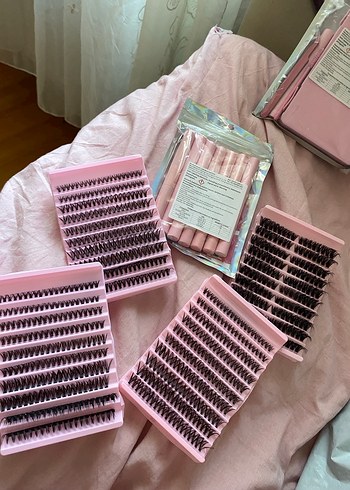 Pastel Pembe Takma Kirpik  200lü - Görsel 2