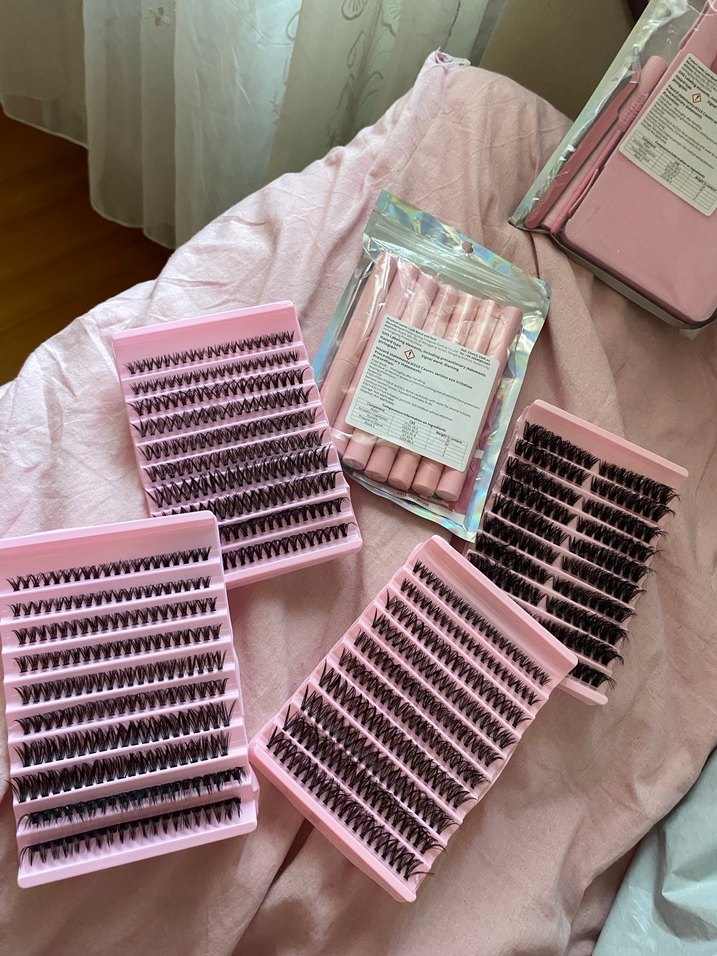 Pastel Pembe Takma Kirpik  200lü - Görsel 2