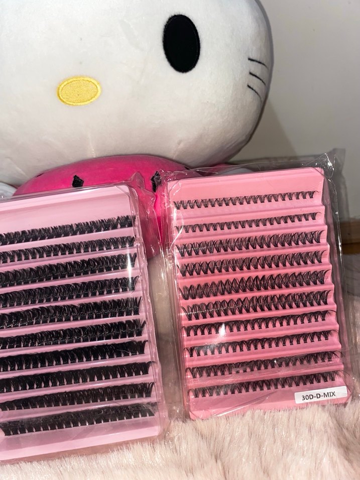 Renkli Pembe Takma Kirpik - Görsel 2