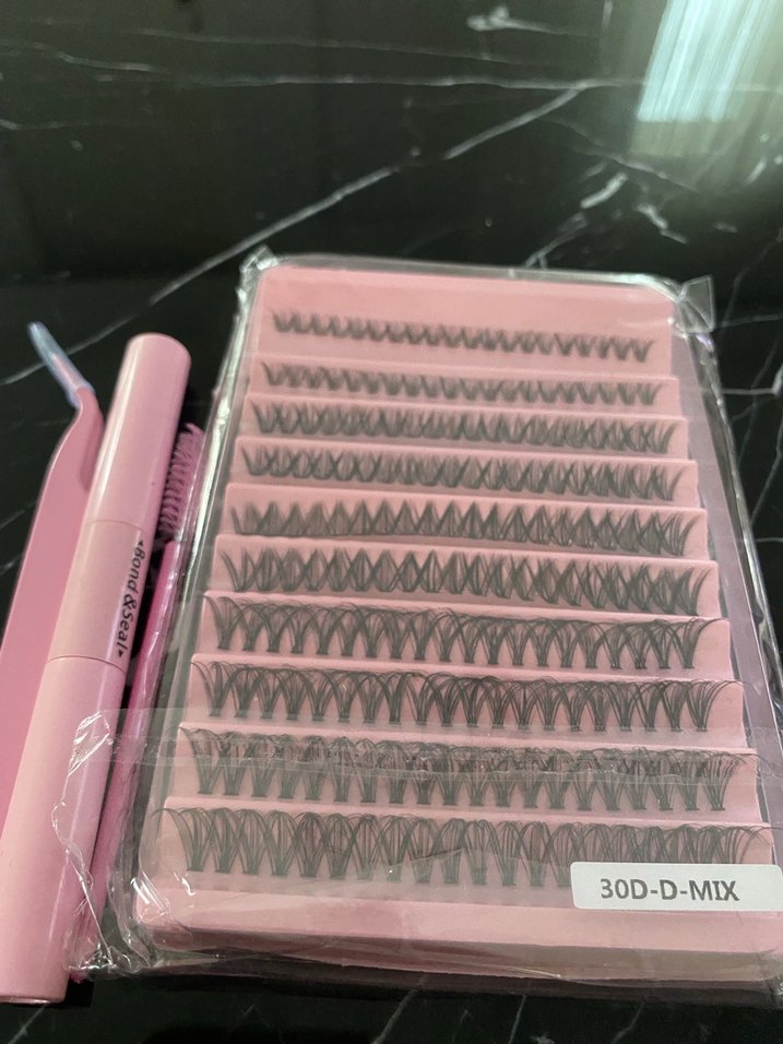 Pastel Pembe Takma Kirpik Seti 30D-D-MIX - Görsel 2