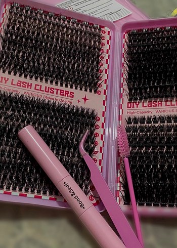 Pembe Pastel Takma Kirpik Seti