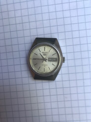 Beden gri Renk Antika orjinal Seiko5 otomatik takvimli bayan saati