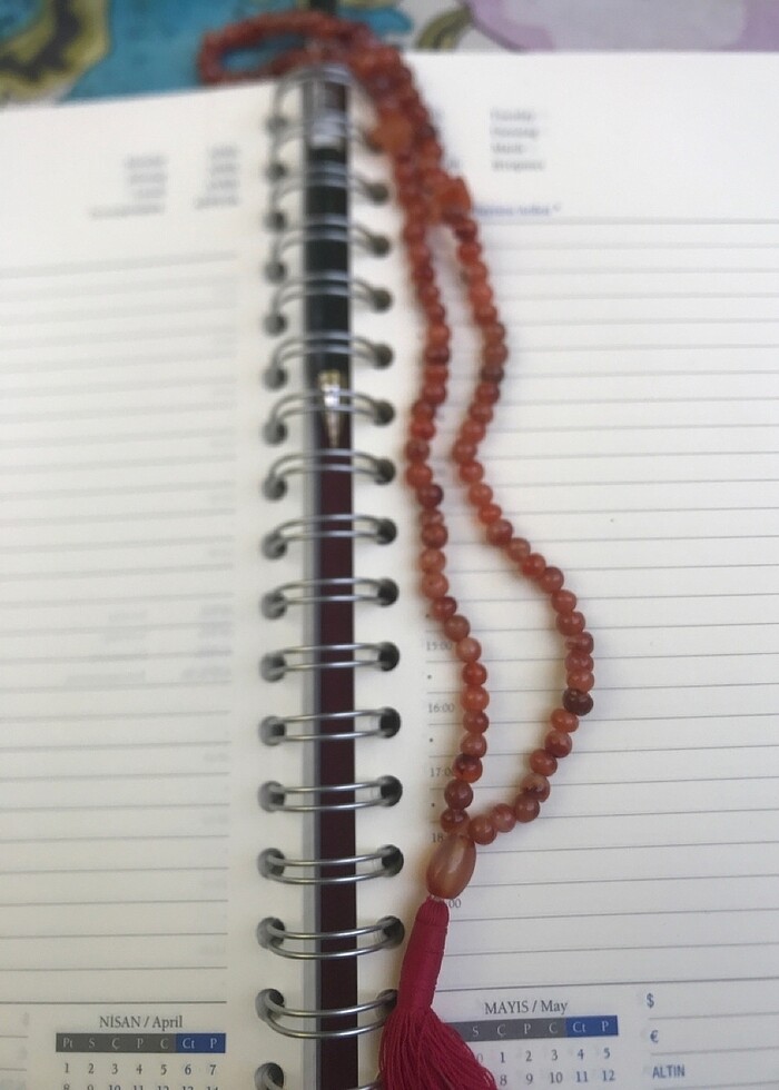 Antika 99 luk Akik tasi ibadet Namaz tesbihi - Görsel 3