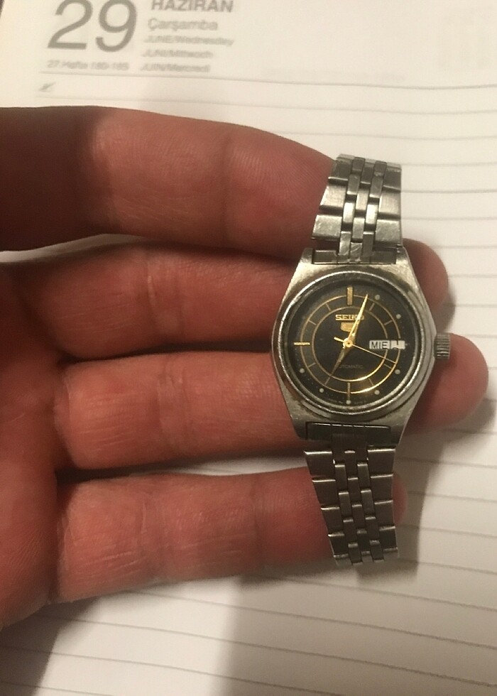 Seiko5 otomatik Antika bayan saati - Görsel 3