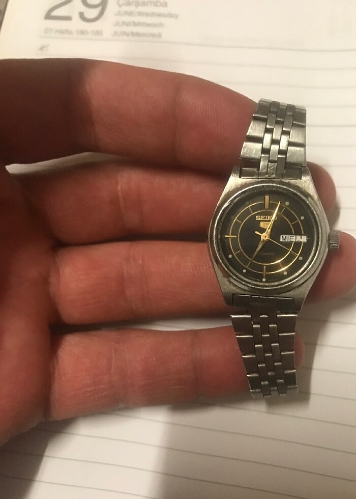 Seiko5 otomatik Antika bayan saati - Görsel 4