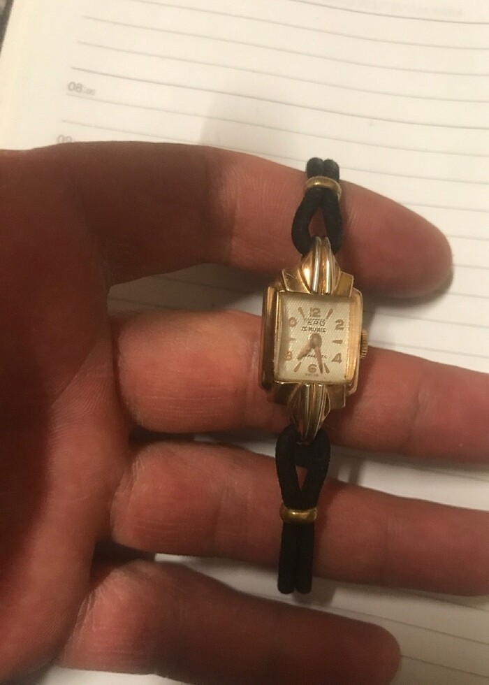 Fero 15 rubis marka kurmali Antika bayan saati - Görsel 3