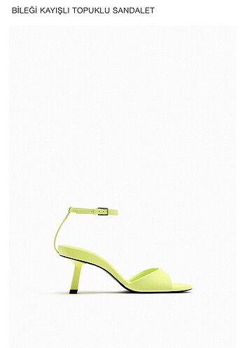 Zara yeşil sandalet