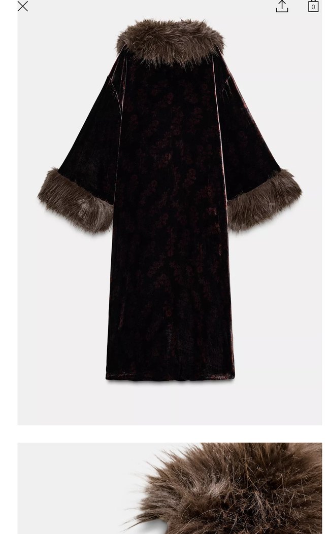 Kahverengi Uzun Kadın Suni Kürk Kaban - Görsel 5