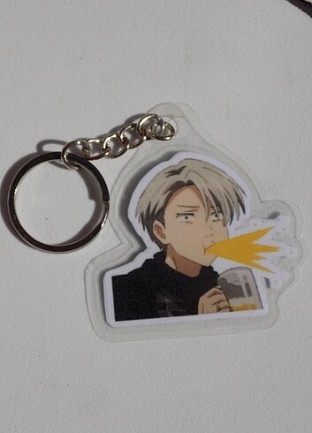 Beden beyaz Renk Yuri On Ice Victor Nikiforov Anahtarlık