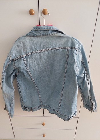 Diğer Düğmeli Loose Fit Mavi Denim Ceket