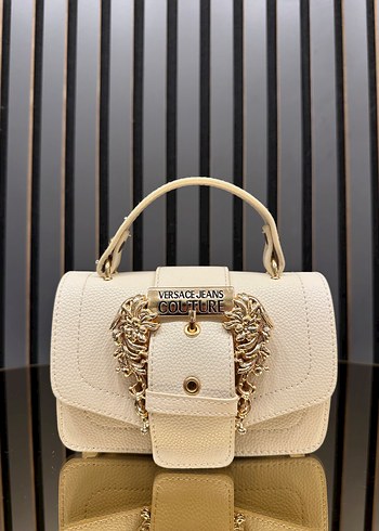 Versace Jeans Couture Beyaz Deri Kadın Çanta