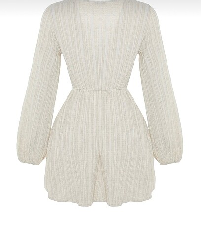 Keten karışım elbise - Görsel 5