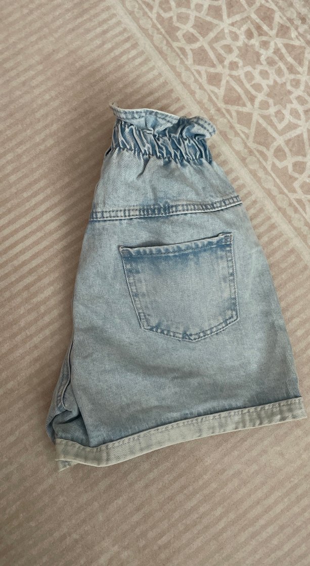 Kadın Loose Fit Mini Denim Şort - Görsel 2