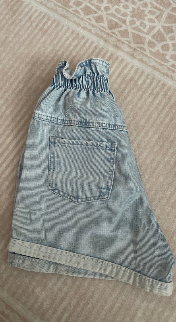 Kadın Loose Fit Mini Denim Şort - Görsel 3