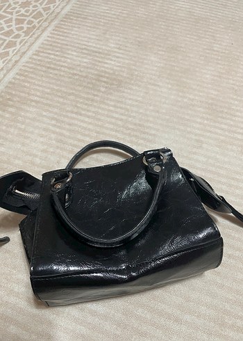 Siyah Deri Goth Kadın Çanta - Görsel 2