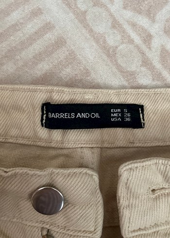 Bej Pamuklu Mini Rahat Kesim Şort - Görsel 2