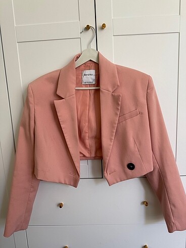 Bershka PEMBE BLAZER CEKET
