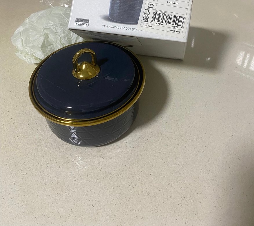 Kapaklı Emaye Küçük Saklama Kabı - Görsel 2