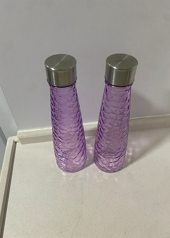 Mor cam şişe - Görsel 2