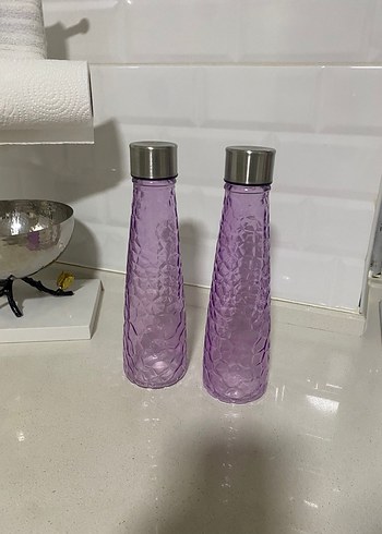 Mor cam şişe - Görsel 3