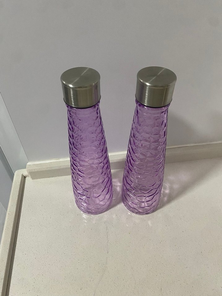 Mor cam şişe - Görsel 2