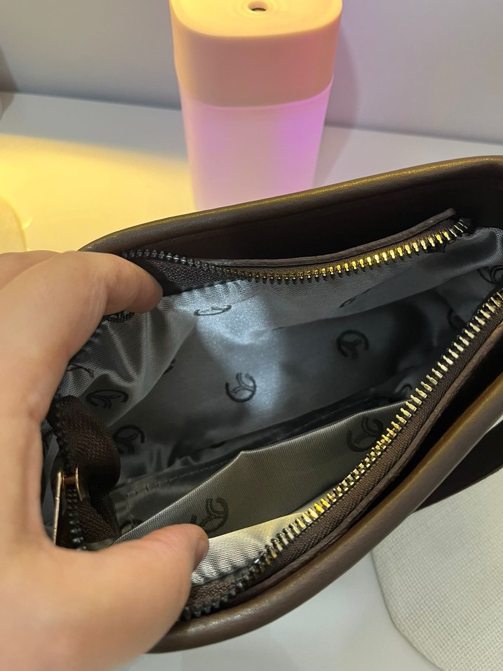 Kahverengi Desenli Deri Kadın Çanta - Görsel 3