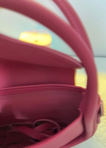 Pembe Deri Tokalı Kadın Çanta - Görsel 2