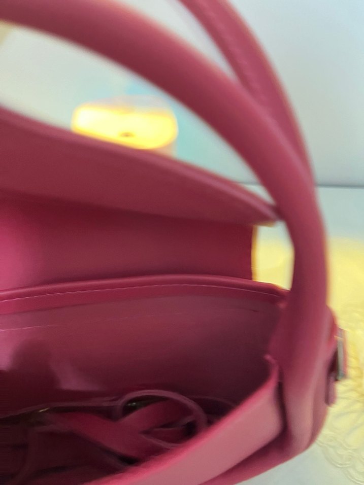 Pembe Deri Tokalı Kadın Çanta - Görsel 2