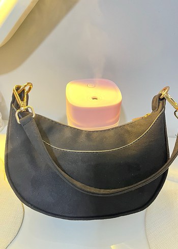 Siyah Süet Omuz Çantası - Görsel 2