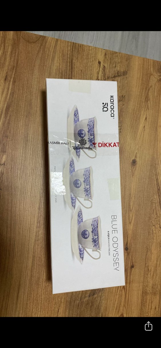 Mavi Desenli 6'lı Kahve Fincanı Seti - Görsel 3