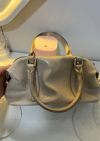 Bej Deri Kadın Çanta - Görsel 2