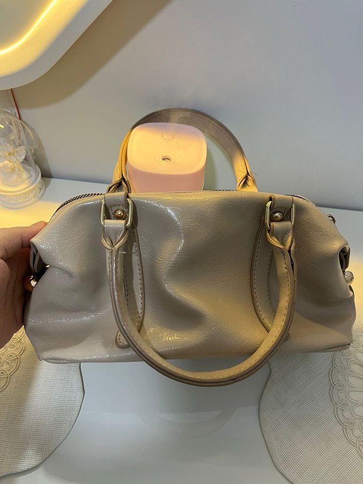 Bej Deri Kadın Çanta - Görsel 2