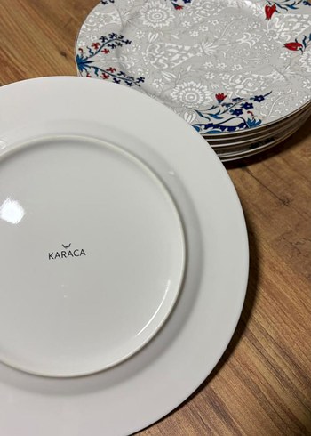 Gri ve Beyaz Desenli Tatlı Tabağı Seti - Görsel 2