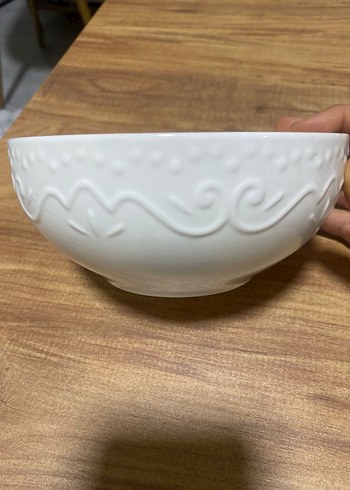 Beyaz Desenli Kase - Görsel 2