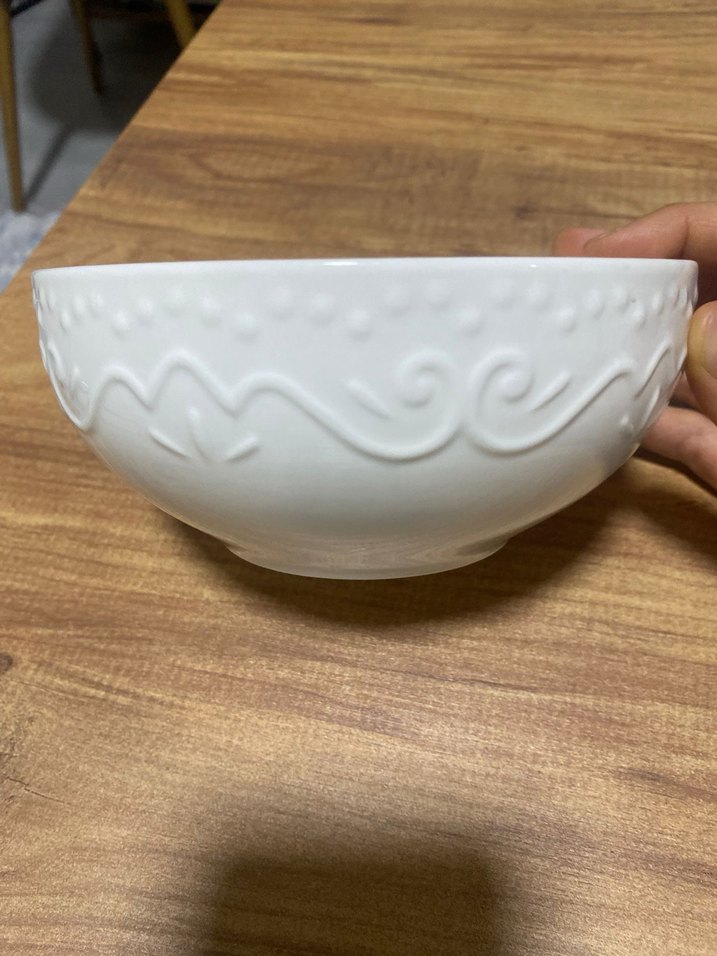 Beyaz Desenli Kase - Görsel 2