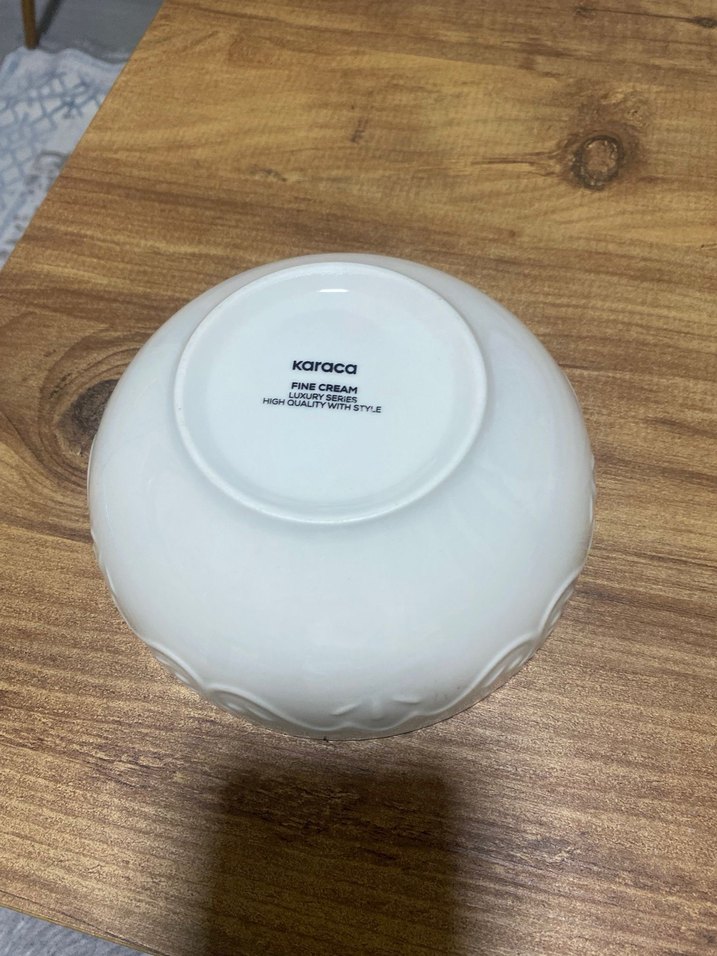 Beyaz Desenli Kase - Görsel 4