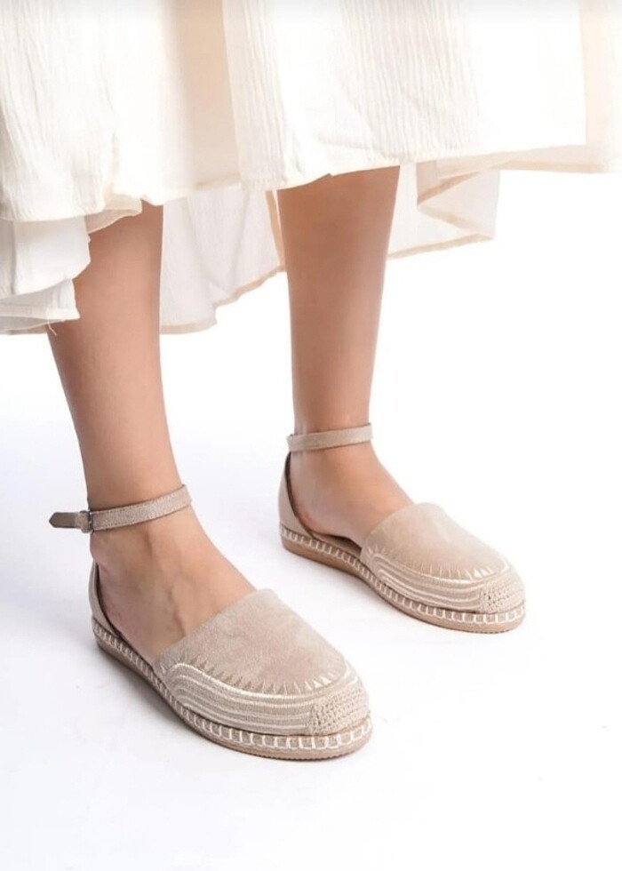 Nakışlı Hasır Taban Espadril Ayakkabı  - Görsel 3