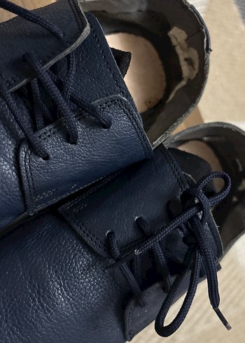 deri 40 numara lacivert erkek ayakkabısı hiç giyilmedi - Görsel 4