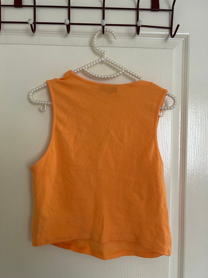 Turuncu Mini Atlet, Yüksek Yaka, Tokalı - Görsel 2