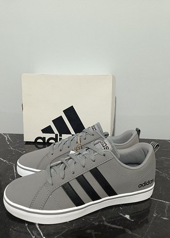 Adidas Gri Erkek Spor Ayakkabı Velcro - Görsel 6