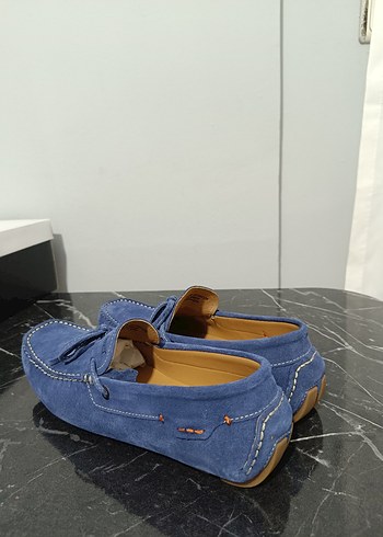 Mavi Süet Erkek Loafer Ayakkabı - Görsel 3