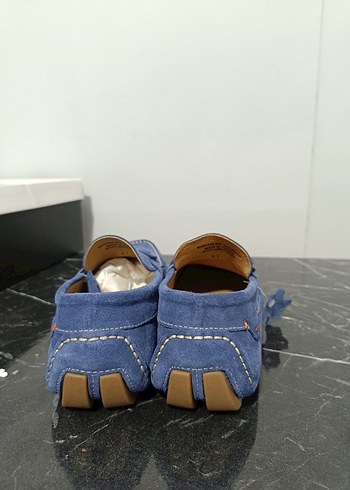 Mavi Süet Erkek Loafer Ayakkabı - Görsel 4