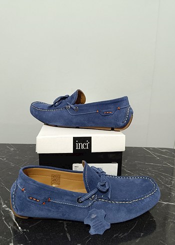 Mavi Süet Erkek Loafer Ayakkabı - Görsel 2