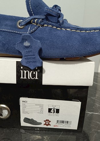 Mavi Süet Erkek Loafer Ayakkabı - Görsel 6